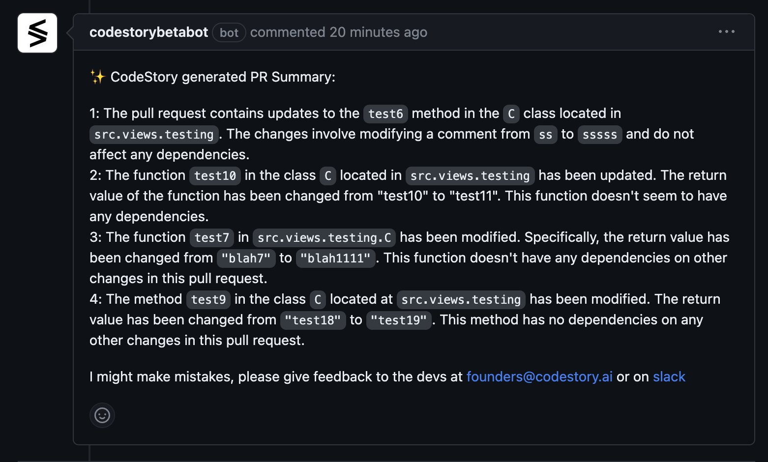 Autogenerated pull request summary